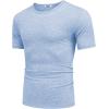 COOFANDY Men’s T Shirts Short Sleeve Soft Crew Neck Lightweight Tee Shirts Casual Summer Basic Tops(Light Blue)