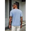 COOFANDY Men’s T Shirts Short Sleeve Soft Crew Neck Lightweight Tee Shirts Casual Summer Basic Tops(Light Blue)