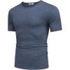 COOFANDY Men’s T Shirts Short Sleeve Soft Crew Neck Lightweight Tee Shirts Casual Summer Basic Tops(Navy Blue)