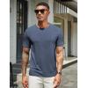 COOFANDY Men’s T Shirts Short Sleeve Soft Crew Neck Lightweight Tee Shirts Casual Summer Basic Tops(W- Black/Navy Blue -2 Pack)