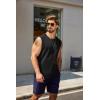 COOFANDY Men’s Tank Top Cotton Workout Sleeveless Muscle T Shirts Casual Summer Tank Shirts(Black(1 Pcs))