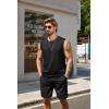 COOFANDY Men’s Tank Top Cotton Workout Sleeveless Muscle T Shirts Casual Summer Tank Shirts(Black/Black (2 Pcs))