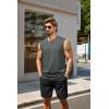 COOFANDY Men’s Tank Top Cotton Workout Sleeveless Muscle T Shirts Casual Summer Tank Shirts(Black/Dark Grey (2 Pcs))