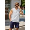 COOFANDY Men’s Tank Top Cotton Workout Sleeveless Muscle T Shirts Casual Summer Tank Shirts(Black/White (2 Pcs))