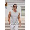 COOFANDY Men’s Tank Top Cotton Workout Sleeveless Muscle T Shirts Casual Summer Tank Shirts(Light Grey(1 Pcs))
