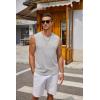 COOFANDY Men’s Tank Top Cotton Workout Sleeveless Muscle T Shirts Casual Summer Tank Shirts(Light Grey(1 Pcs))