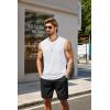 COOFANDY Men’s Tank Top Cotton Workout Sleeveless Muscle T Shirts Casual Summer Tank Shirts(White(1 Pcs))