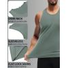 COOFANDY Mens Tank Top UPF 50+ Quick Dry Sleeveless Shirts Summer Workout Muscle T Shirt Cool Swim Beach Top(Black/Dark Army Green)