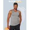 COOFANDY Mens Tank Top UPF 50+ Quick Dry Sleeveless Shirts Summer Workout Muscle T Shirt Cool Swim Beach Top(Black/Light Grey)