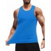 COOFANDY Mens Tank Top UPF 50+ Quick Dry Sleeveless Shirts Summer Workout Muscle T Shirt Cool Swim Beach Top(Navy/Blue)
