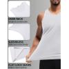 COOFANDY Mens Tank Top UPF 50+ Quick Dry Sleeveless Shirts Summer Workout Muscle T Shirt Cool Swim Beach Top(White/Light Blue)