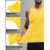 COOFANDY Mens Tank Top UPF 50+ Quick Dry Sleeveless Shirts Summer Workout Muscle T Shirt Cool Swim Beach Top(Yellow/Blue)