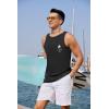 COOFANDY Mens Tank Tops Beach Summer Sleeveless Graphic T Shirts Palm Tree Vacation Quick Dry Muscle Tank(Black-coconut)