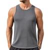 COOFANDY Mens Tank Tops Summer Beach Sleeveless Muscle Shirts Casual Knit Tanks Workout Gym Tee(Medium Gray)