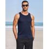 COOFANDY Mens Tank Tops Summer Beach Sleeveless Muscle Shirts Casual Knit Tanks Workout Gym Tee(Navy Blue)