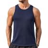COOFANDY Mens Tank Tops Summer Beach Sleeveless Muscle Shirts Casual Knit Tanks Workout Gym Tee(Navy Blue)