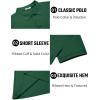 COOFANDY Men’s Textured Polo Shirts Short Sleeve Slim Fit Casual Button Polo T-Shirt Summer Collared Golf Shirt(Green)