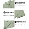 COOFANDY Men’s Textured Polo Shirts Short Sleeve Slim Fit Casual Button Polo T-Shirt Summer Collared Golf Shirt(Light Green)
