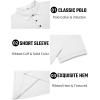 COOFANDY Men’s Textured Polo Shirts Short Sleeve Slim Fit Casual Button Polo T-Shirt Summer Collared Golf Shirt(White)