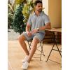 COOFANDY Men’s Track Suits 2 Piece Set Quarter Zip Polo Shirt and Shorts Set Summer Casual Outfits(Light Grey)