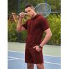 COOFANDY Men’s Tracksuit 2 Piece Hooded Athletic Sweatsuit Short Sleeve Casual Sports Hoodie Shorts Set(Wine Red)