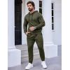 COOFANDY Men’s Tracksuit 2 Piece Hooded Athletic Sweatsuits Casual Running Jogging Sport Suit Sets(Army Green)