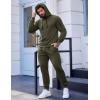 COOFANDY Men’s Tracksuit 2 Piece Hooded Athletic Sweatsuits Casual Running Jogging Sport Suit Sets(Army Green)