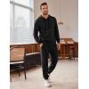 COOFANDY Men’s Tracksuit 2 Piece Hooded Athletic Sweatsuits Casual Running Jogging Sport Suit Sets(Black)