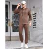 COOFANDY Men’s Tracksuit 2 Piece Hooded Athletic Sweatsuits Casual Running Jogging Sport Suit Sets(Brown)