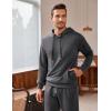 COOFANDY Men’s Tracksuit 2 Piece Hooded Athletic Sweatsuits Casual Running Jogging Sport Suit Sets(Dark Grey)
