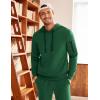 COOFANDY Men’s Tracksuit 2 Piece Hooded Athletic Sweatsuits Casual Running Jogging Sport Suit Sets(Green)