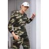 COOFANDY Men’s Tracksuit 2 Piece Hooded Athletic Sweatsuits Casual Running Jogging Sport Suit Sets(Green Camo)