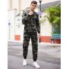 COOFANDY Men’s Tracksuit 2 Piece Hooded Athletic Sweatsuits Casual Running Jogging Sport Suit Sets(Green Camo)