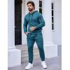 COOFANDY Men’s Tracksuit 2 Piece Hooded Athletic Sweatsuits Casual Running Jogging Sport Suit Sets(Grey Blue)