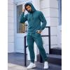 COOFANDY Men’s Tracksuit 2 Piece Hooded Athletic Sweatsuits Casual Running Jogging Sport Suit Sets(Grey Blue)