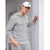 COOFANDY Men’s Tracksuit 2 Piece Hooded Athletic Sweatsuits Casual Running Jogging Sport Suit Sets(Grey Heather)