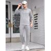 COOFANDY Men’s Tracksuit 2 Piece Hooded Athletic Sweatsuits Casual Running Jogging Sport Suit Sets(Grey Heather)