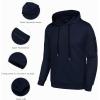 COOFANDY Men’s Tracksuit 2 Piece Hooded Athletic Sweatsuits Casual Running Jogging Sport Suit Sets(Navy Blue)
