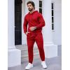 COOFANDY Men’s Tracksuit 2 Piece Hooded Athletic Sweatsuits Casual Running Jogging Sport Suit Sets(Red)