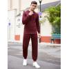 COOFANDY Men’s Tracksuit 2 Piece Hooded Athletic Sweatsuits Casual Running Jogging Sport Suit Sets(Wine Red)