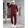 COOFANDY Men’s Tracksuit 2 Piece Hooded Athletic Sweatsuits Casual Running Jogging Sport Suit Sets(Wine Red)