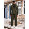 COOFANDY Men’s Tracksuit 2 Piece Hoodie Athletic Sweatsuits Casual Jogging Suit Sets(Army Green)
