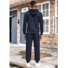 COOFANDY Men’s Tracksuit 2 Piece Hoodie Athletic Sweatsuits Casual Jogging Suit Sets(Dark Blue)