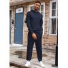 COOFANDY Men’s Tracksuit 2 Piece Hoodie Athletic Sweatsuits Casual Jogging Suit Sets(Dark Blue)