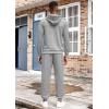 COOFANDY Men’s Tracksuit 2 Piece Hoodie Athletic Sweatsuits Casual Jogging Suit Sets(Grey)