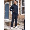 COOFANDY Men’s Tracksuit 2 Piece Hoodie Athletic Sweatsuits Casual Jogging Suit Sets(Navy Vlue)