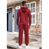 COOFANDY Men’s Tracksuit 2 Piece Hoodie Athletic Sweatsuits Casual Jogging Suit Sets(Wine Red)