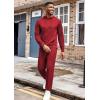 COOFANDY Men’s Tracksuit 2 Piece Hoodie Athletic Sweatsuits Casual Jogging Suit Sets(Wine Red)