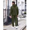 COOFANDY Men’s Tracksuit 2 Piece Hoodie Sweatsuit Sets Casual Athletic Jogging Suits Waffle Plaid Jacquard Outfits(Army Green)