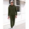 COOFANDY Men’s Tracksuit 2 Piece Hoodie Sweatsuit Sets Casual Athletic Jogging Suits Waffle Plaid Jacquard Outfits(Army Green)